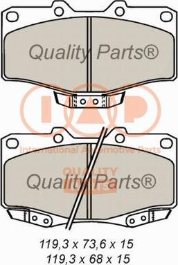 IAP QUALITY PARTS 704-17060 - Тормозные колодки, дисковые, комплект unicars.by