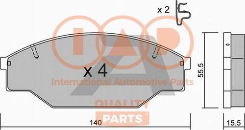 IAP QUALITY PARTS 704-17061P - Тормозные колодки, дисковые, комплект unicars.by