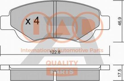 IAP QUALITY PARTS 704-17006P - Тормозные колодки, дисковые, комплект unicars.by