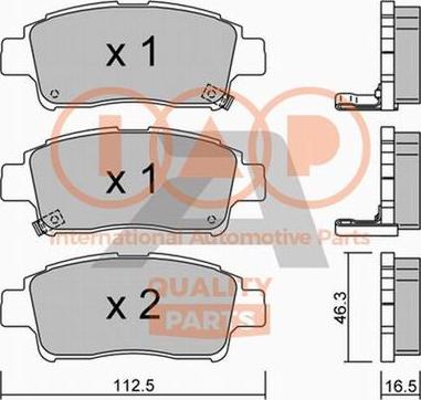 IAP QUALITY PARTS 704-17000P - Тормозные колодки, дисковые, комплект unicars.by