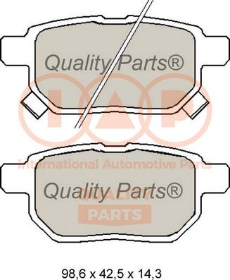 IAP QUALITY PARTS 704-17008 - Тормозные колодки, дисковые, комплект unicars.by