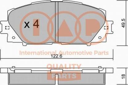 IAP QUALITY PARTS 704-17007P - Тормозные колодки, дисковые, комплект unicars.by