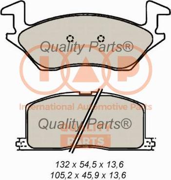 IAP QUALITY PARTS 704-17088 - Тормозные колодки, дисковые, комплект unicars.by