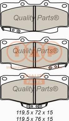 IAP QUALITY PARTS 704-17070X - Тормозные колодки, дисковые, комплект unicars.by