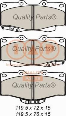 IAP QUALITY PARTS 704-17070 - Тормозные колодки, дисковые, комплект unicars.by