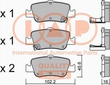 IAP QUALITY PARTS 704-17197P - Тормозные колодки, дисковые, комплект unicars.by