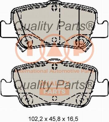 IAP QUALITY PARTS 704-17197X - Тормозные колодки, дисковые, комплект unicars.by