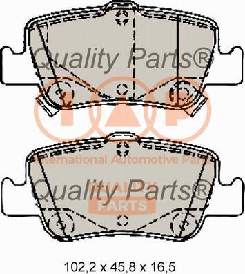 IAP QUALITY PARTS 704-17197 - Тормозные колодки, дисковые, комплект unicars.by