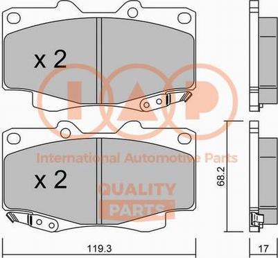 IAP QUALITY PARTS 704-17161P - Тормозные колодки, дисковые, комплект unicars.by