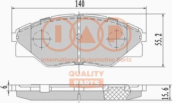 IAP QUALITY PARTS 704-17162X - Тормозные колодки, дисковые, комплект unicars.by