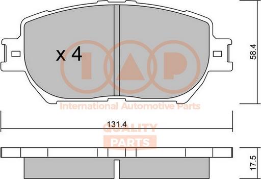 IAP QUALITY PARTS 704-17185 - Тормозные колодки, дисковые, комплект unicars.by