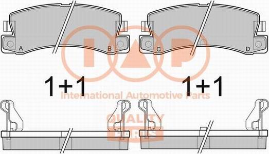 IAP QUALITY PARTS 704-17188X - Тормозные колодки, дисковые, комплект unicars.by