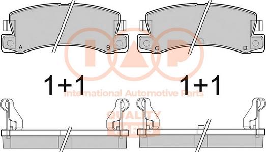 IAP QUALITY PARTS 704-17188 - Тормозные колодки, дисковые, комплект unicars.by