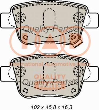 IAP QUALITY PARTS 704-17183 - Тормозные колодки, дисковые, комплект unicars.by