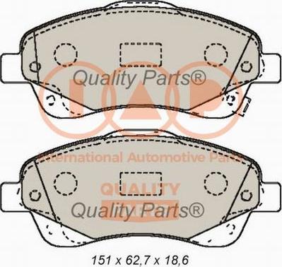 IAP QUALITY PARTS 704-17182X - Тормозные колодки, дисковые, комплект unicars.by