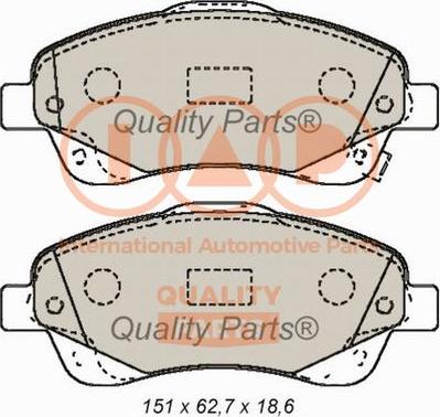 IAP QUALITY PARTS 704-17182 - Тормозные колодки, дисковые, комплект unicars.by