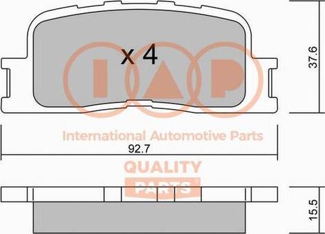 IAP QUALITY PARTS 704-17187P - Тормозные колодки, дисковые, комплект unicars.by