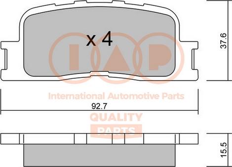 IAP QUALITY PARTS 704-17187 - Тормозные колодки, дисковые, комплект unicars.by