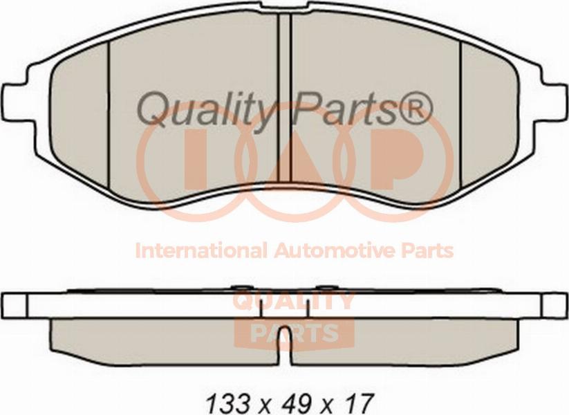 IAP QUALITY PARTS 704-20080G - Тормозные колодки, дисковые, комплект unicars.by