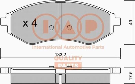 IAP QUALITY PARTS 704-20080P - Тормозные колодки, дисковые, комплект unicars.by