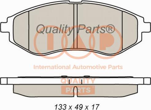 IAP QUALITY PARTS 704-20080 - Тормозные колодки, дисковые, комплект unicars.by