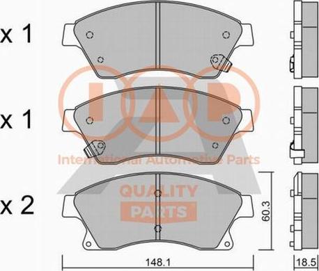 IAP QUALITY PARTS 704-20100P - Тормозные колодки, дисковые, комплект unicars.by