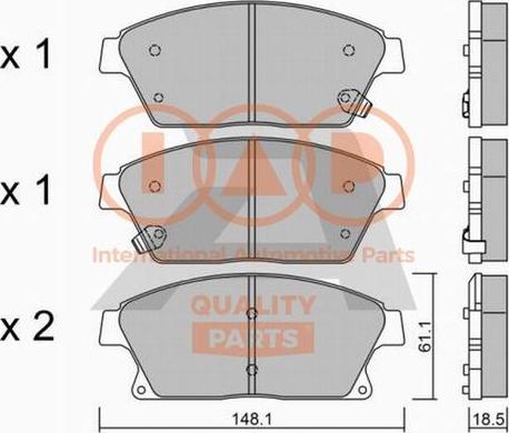 IAP QUALITY PARTS 704-20101P - Тормозные колодки, дисковые, комплект unicars.by