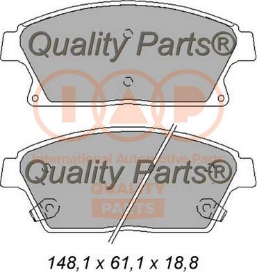 IAP QUALITY PARTS 704-20101 - Тормозные колодки, дисковые, комплект unicars.by