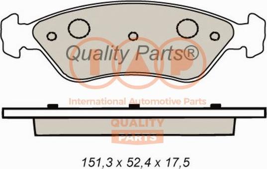 IAP QUALITY PARTS 704-21040X - Тормозные колодки, дисковые, комплект unicars.by