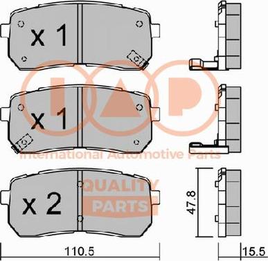 IAP QUALITY PARTS 704-21054P - Тормозные колодки, дисковые, комплект unicars.by