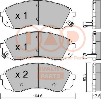 IAP QUALITY PARTS 704-21055P - Тормозные колодки, дисковые, комплект unicars.by