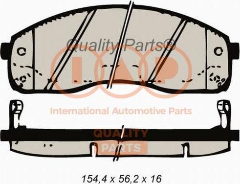 IAP QUALITY PARTS 704-21051G - Тормозные колодки, дисковые, комплект unicars.by