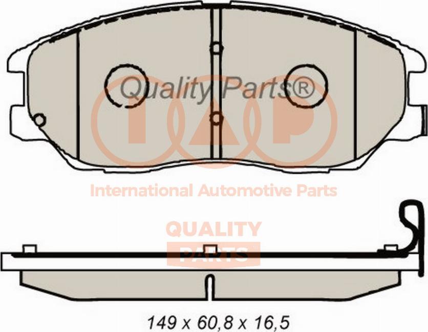 IAP QUALITY PARTS 704-21088G - Тормозные колодки, дисковые, комплект unicars.by