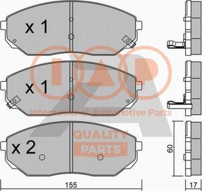 IAP QUALITY PARTS 704-21083P - Тормозные колодки, дисковые, комплект unicars.by