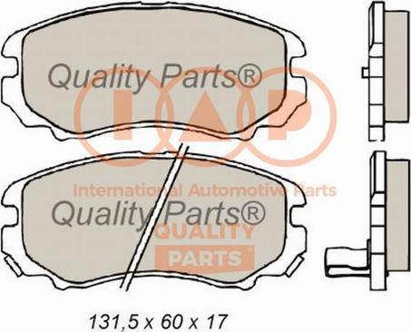 IAP QUALITY PARTS 704-21022 - Тормозные колодки, дисковые, комплект unicars.by