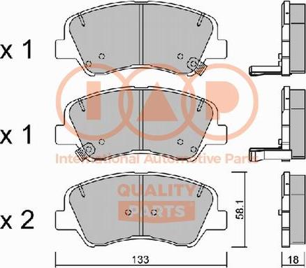 IAP QUALITY PARTS 704-21074P - Тормозные колодки, дисковые, комплект unicars.by