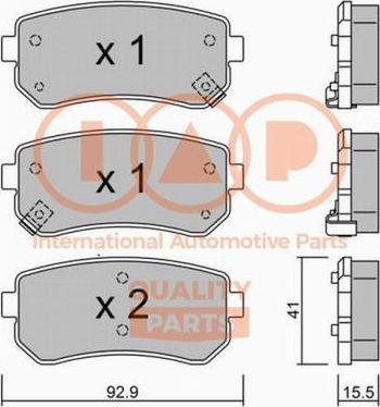 IAP QUALITY PARTS 704-21073P - Тормозные колодки, дисковые, комплект unicars.by