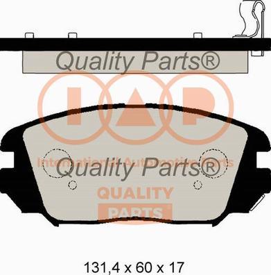 IAP QUALITY PARTS 704-21110G - Тормозные колодки, дисковые, комплект unicars.by