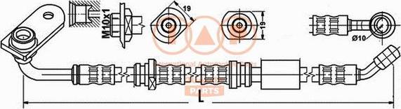 IAP QUALITY PARTS 708-16057 - Тормозной шланг unicars.by