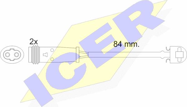 Icer 610484 E C - Сигнализатор, износ тормозных колодок unicars.by