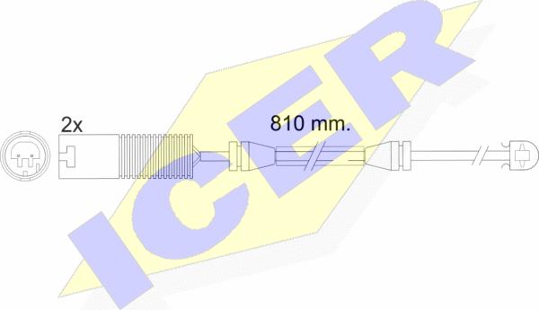 Icer 610425 E C - Сигнализатор, износ тормозных колодок unicars.by