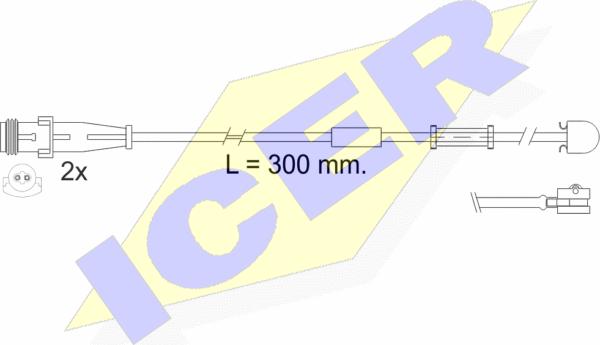 Icer 610504 E C - Сигнализатор, износ тормозных колодок unicars.by