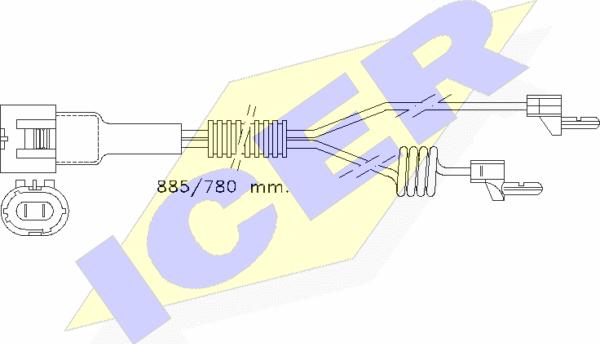 Icer 610098 E C - Сигнализатор, износ тормозных колодок unicars.by