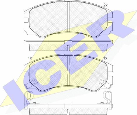 Icer 140990 - Тормозные колодки, дисковые, комплект unicars.by