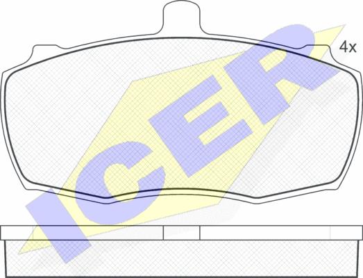 Icer 140503 - Тормозные колодки, дисковые, комплект unicars.by