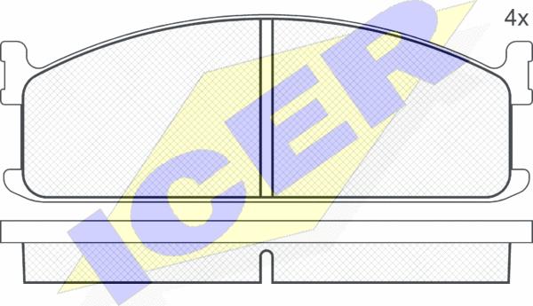 Icer 140521 - Тормозные колодки, дисковые, комплект unicars.by