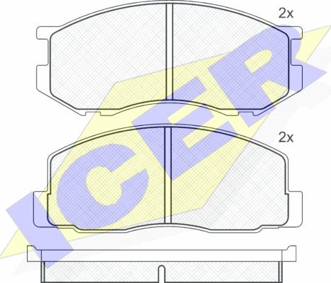 Icer 140523 - Тормозные колодки, дисковые, комплект unicars.by