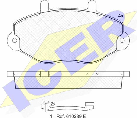 Icer 140897-203 - Тормозные колодки, дисковые, комплект unicars.by