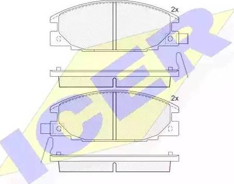 Icer 140853 - Тормозные колодки, дисковые, комплект unicars.by