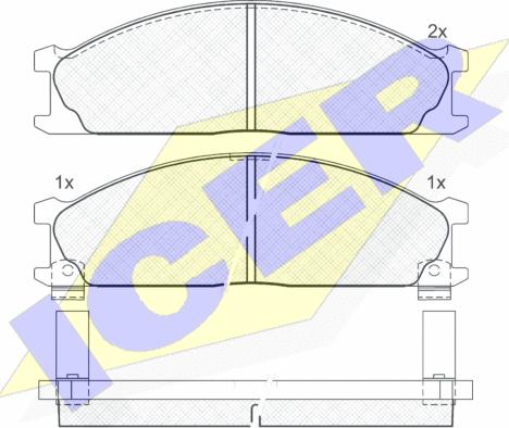 Icer 140885 - Тормозные колодки, дисковые, комплект unicars.by